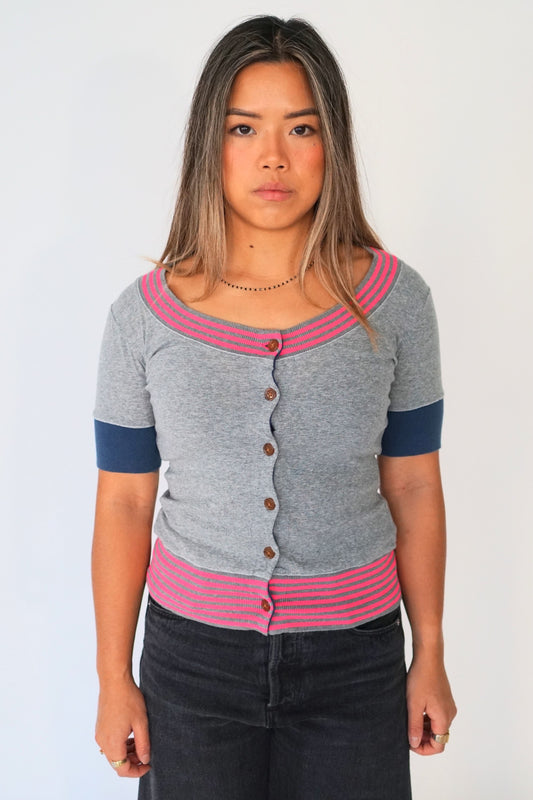 Vivienne Westwood Orbit Logo Scoopneck SS Cardigan