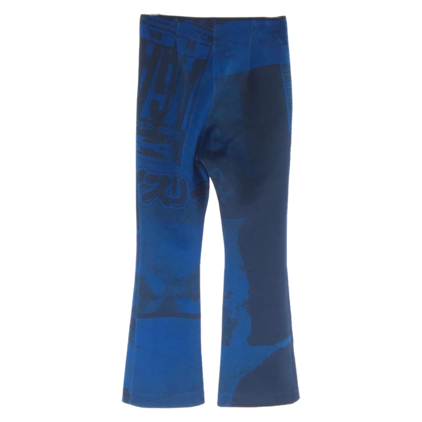 Y-3 Adidas Velvet Graphic Print Flare Zip Front Pants