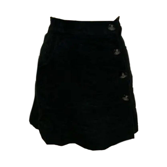 Vivienne Westwood Red Label Black Orb Print Button Down Skort