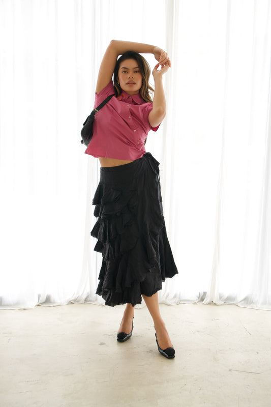 Tricot Comme Des Garcons Ruffle Wrap Skirt