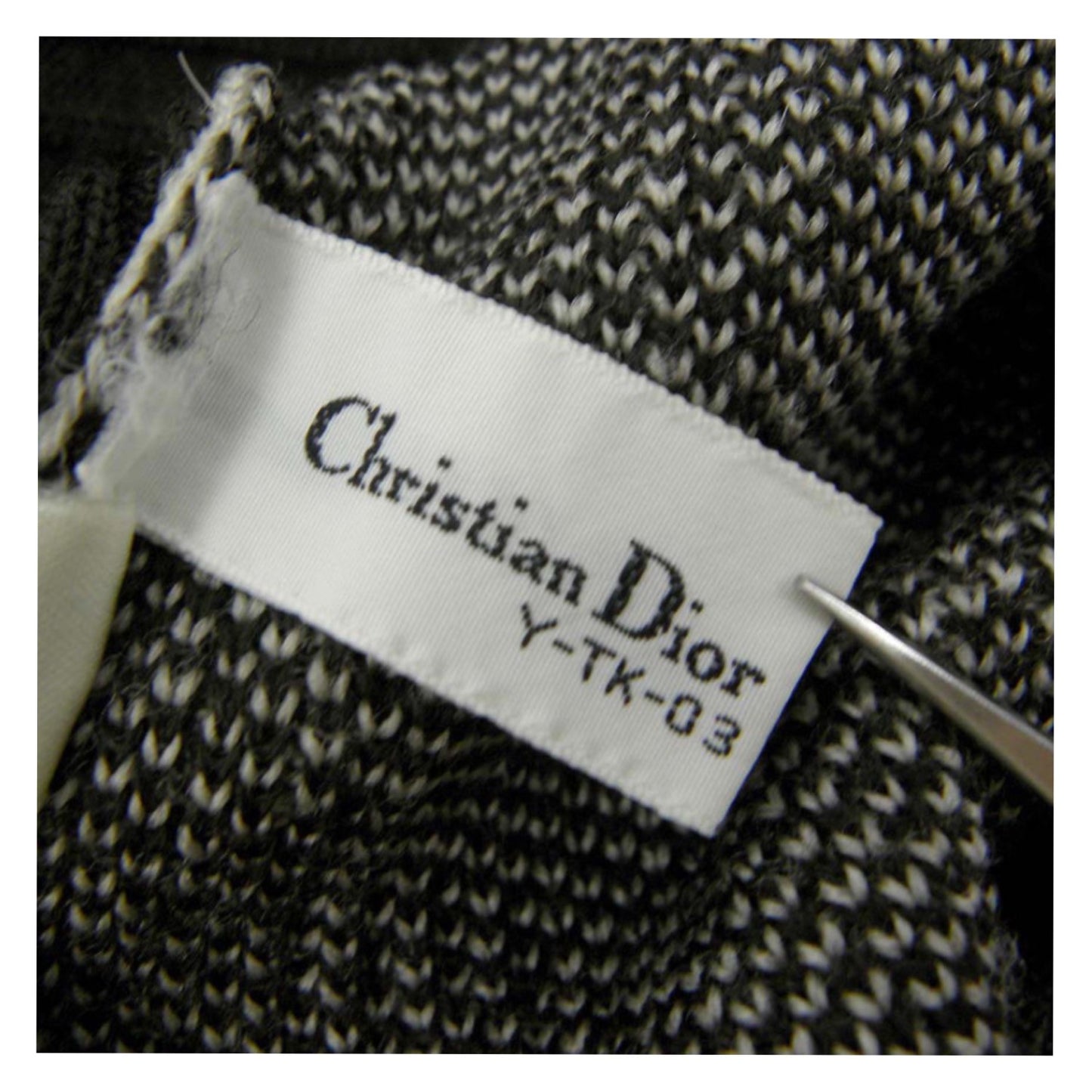 Miss Dior CD Logo Argyle Knit Sweater