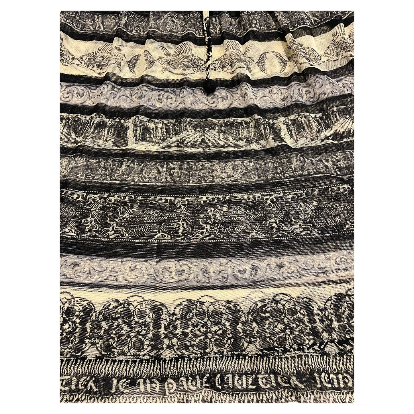 Jean Paul Gaultier Classique Pattern Mesh skirt