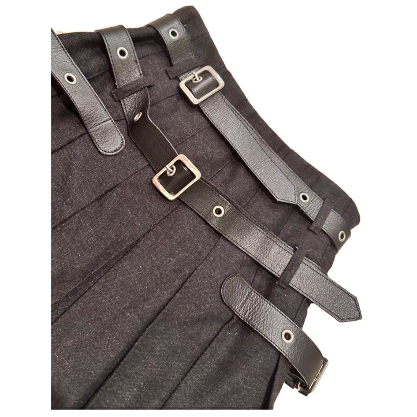 Dolce & Gabbana Triple Buckle Pleated Mini Skirt