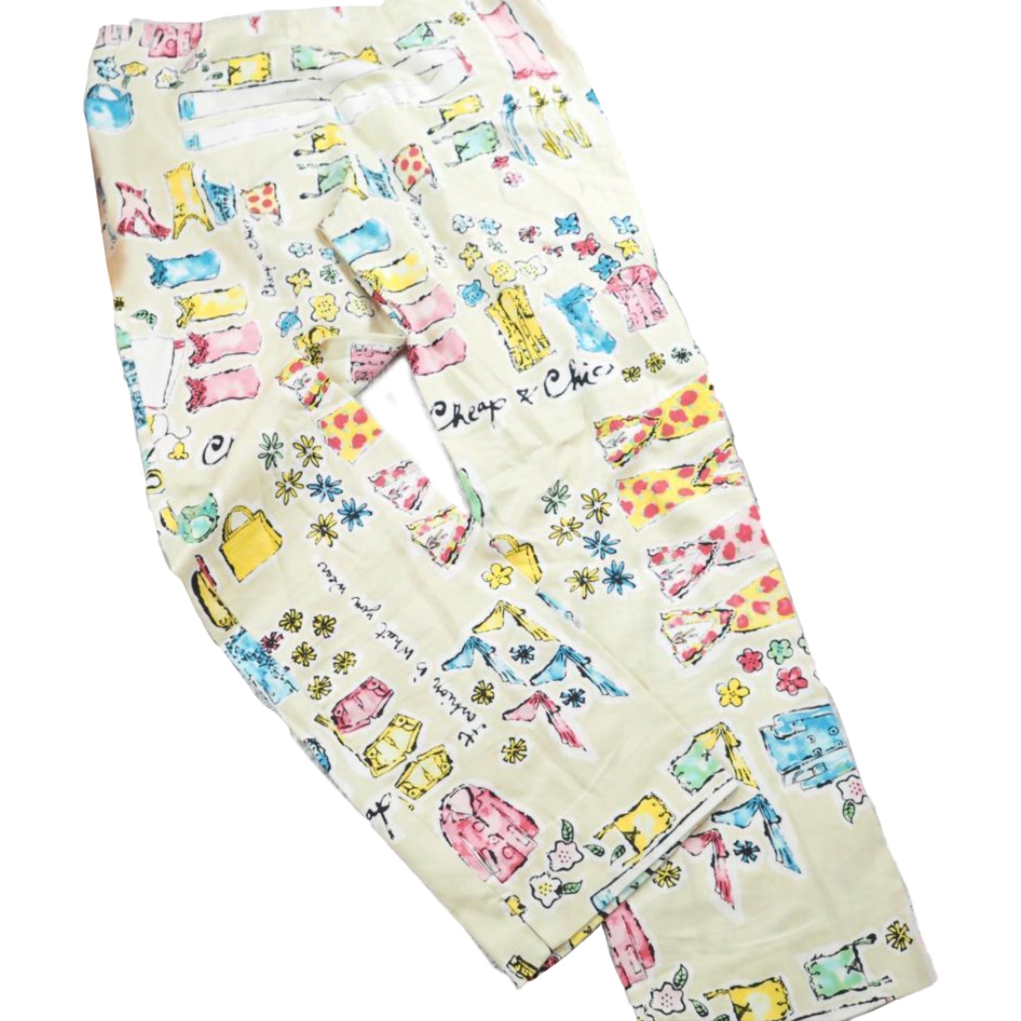Moschino Cheap And Chic Fashion Graphic Print Pin Trousers