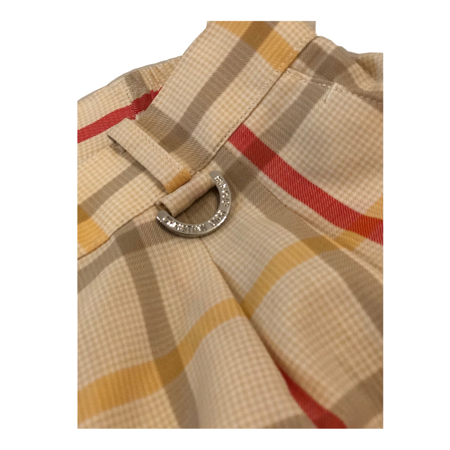 Christian Dior Sports Beige/Red/Yellow Check Pants
