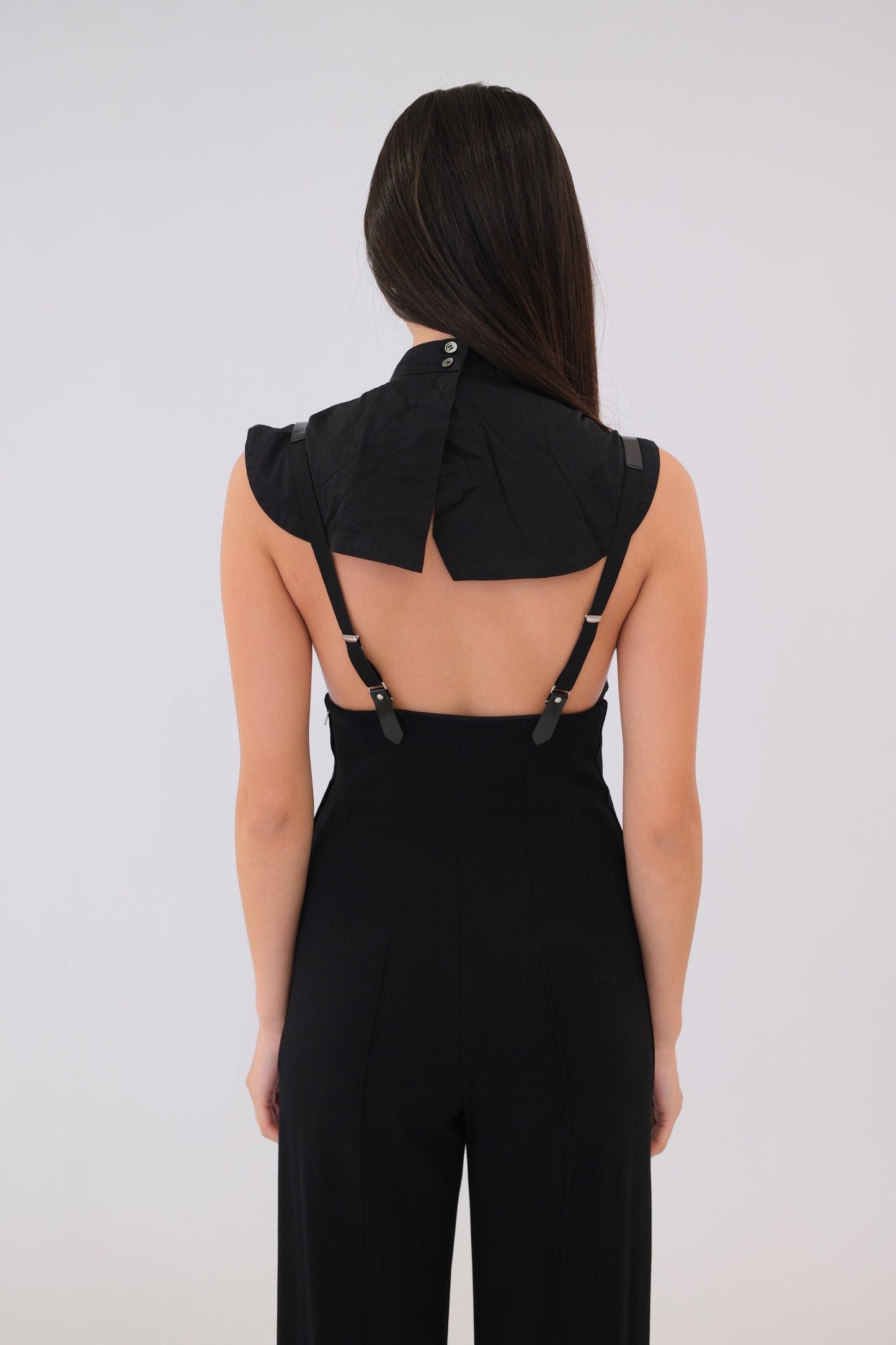 Comme Des Garcons Apron Collar Halterneck Ruffle Cropped Top
