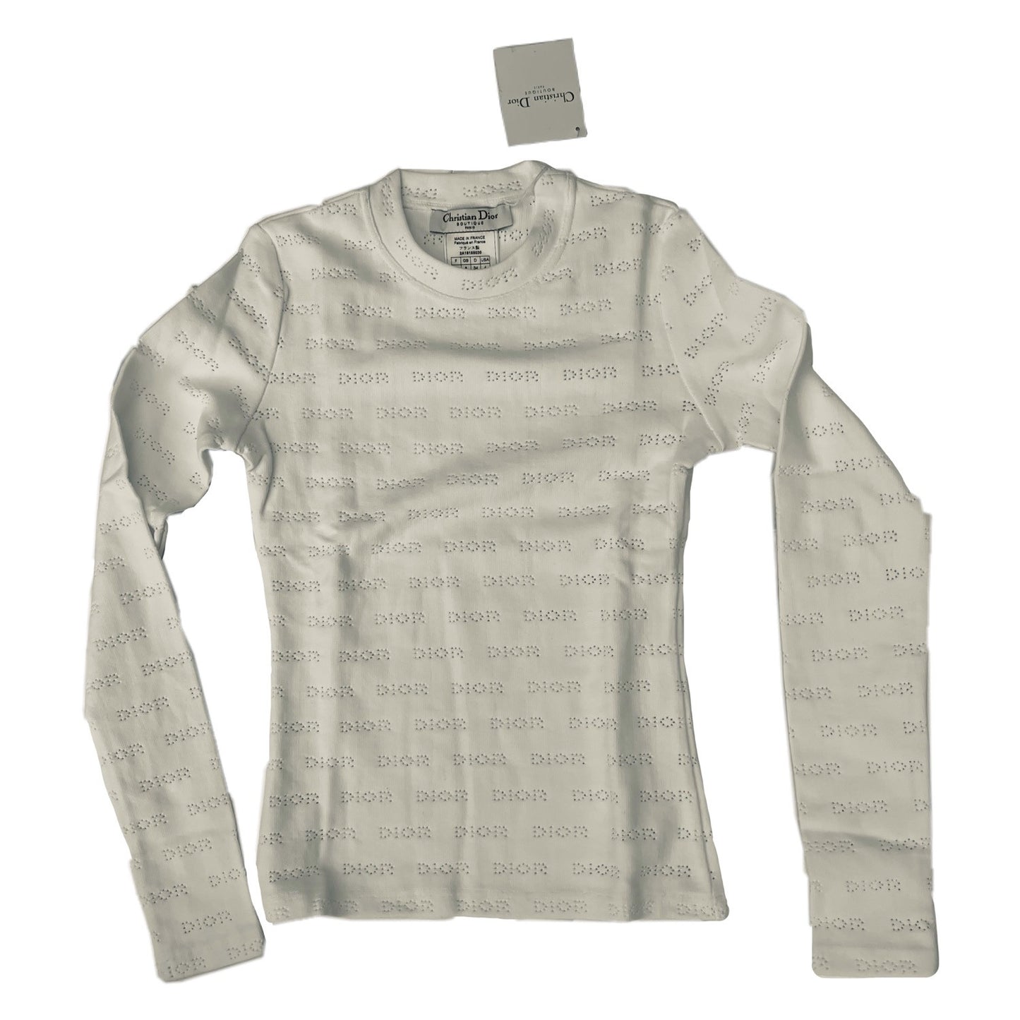 Christian Dior Hole Logo Long Sleeve Tee