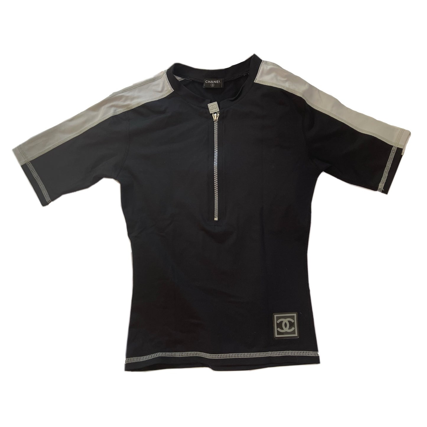 Chanel Identification Surf/Swim Half Zip Tee
