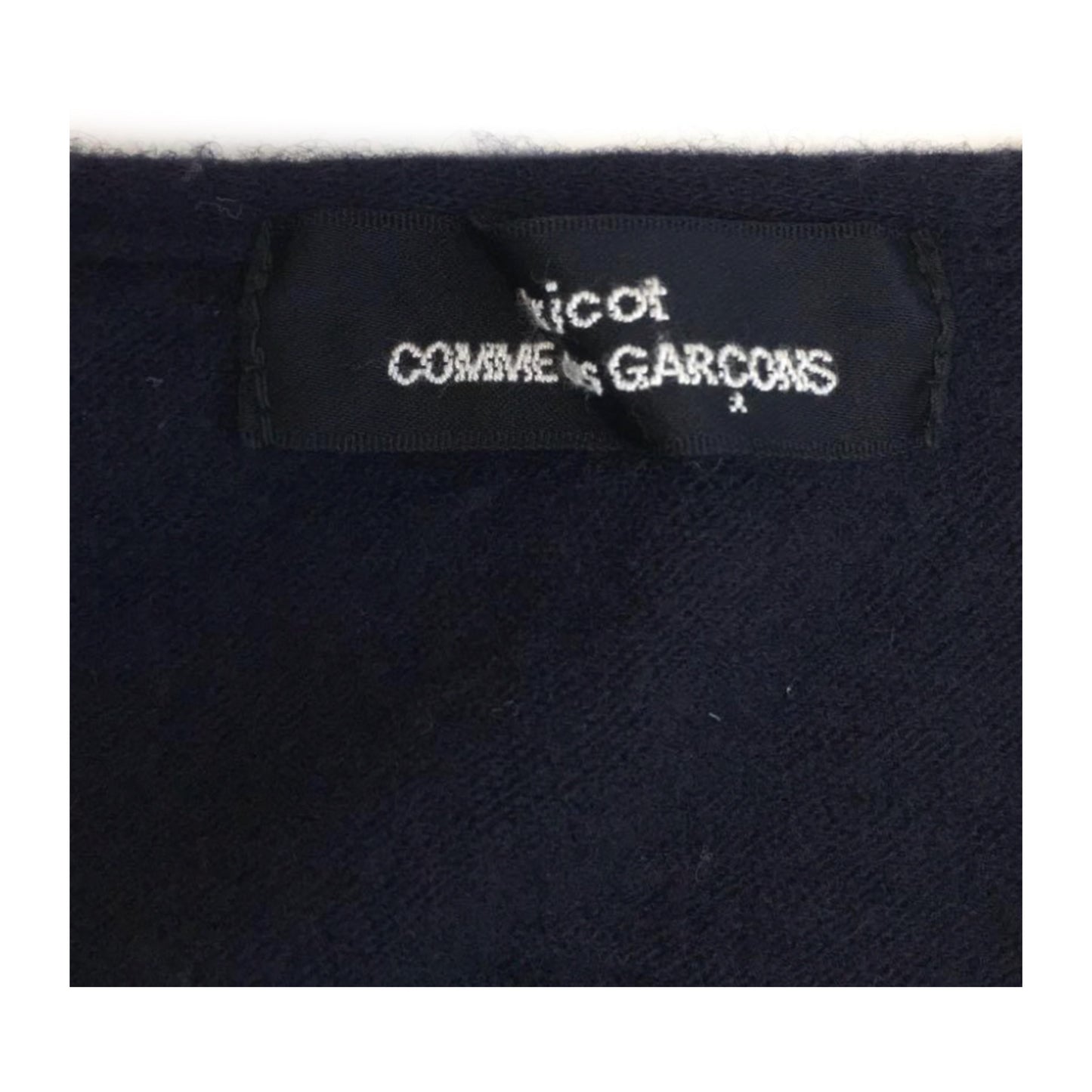 Tricot Comme Des Garcons Balloon 3/4 SS Wool Knit Scoop Neck Top