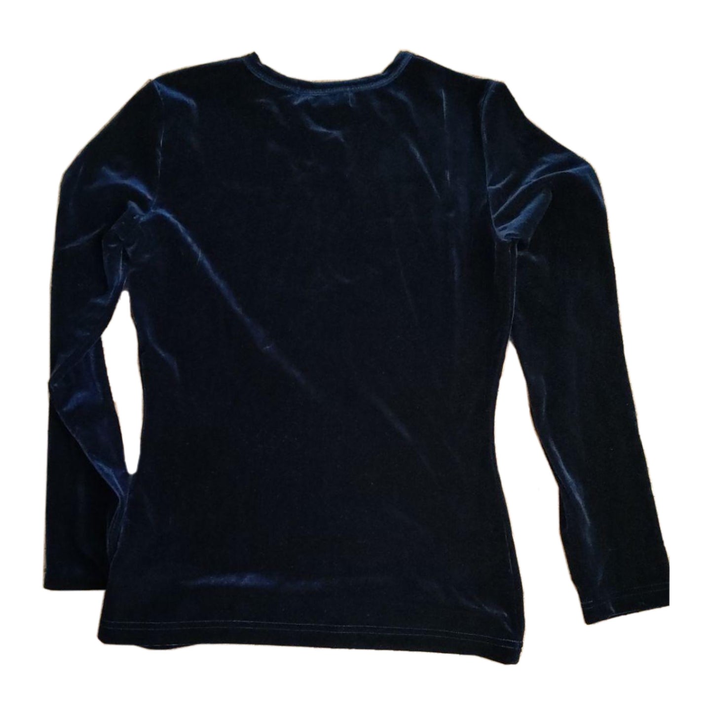 Versace Jeans Couture Velvet Logo Medusa LS Top