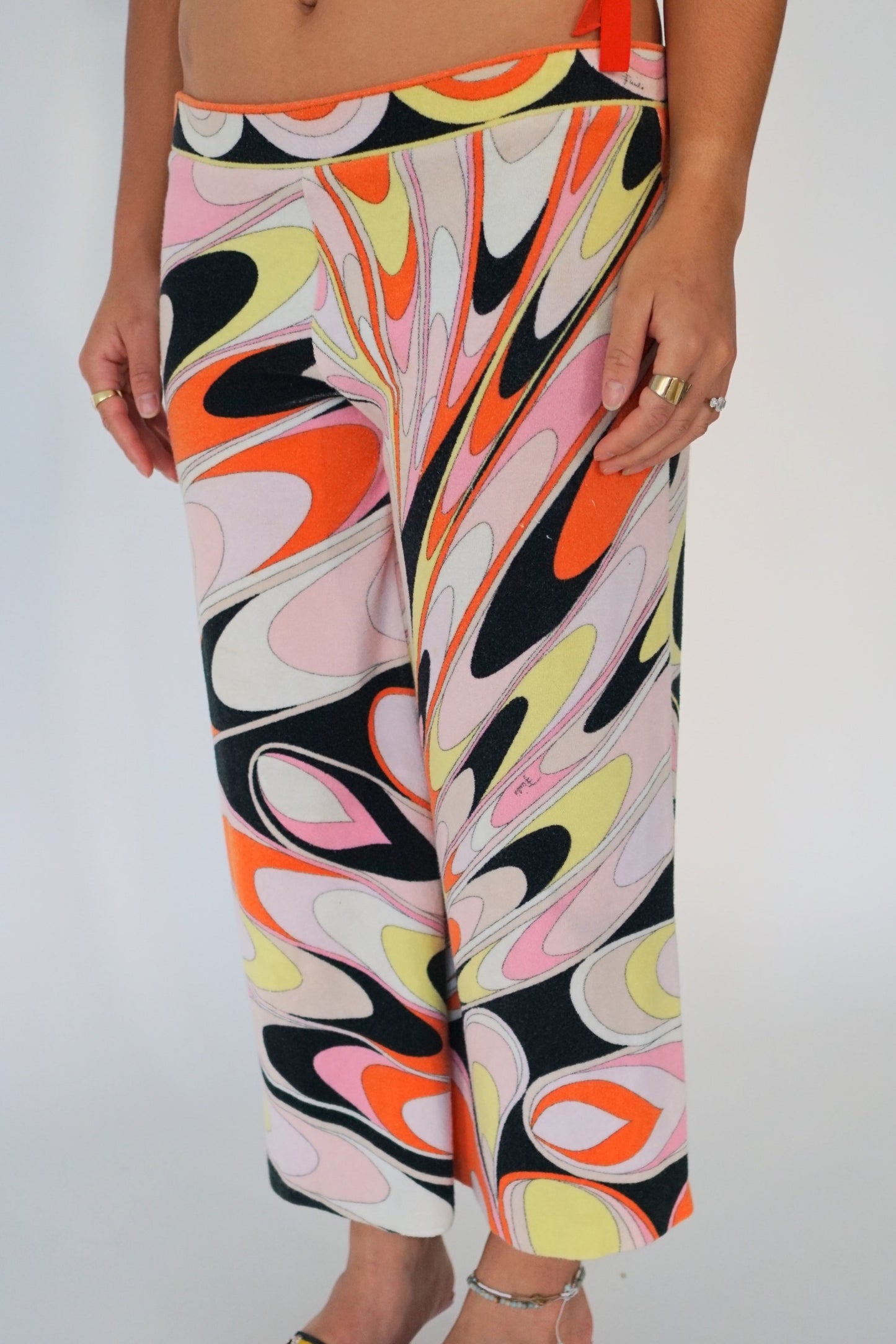 Emilio Pucci Terry Towel Abstract Culottes