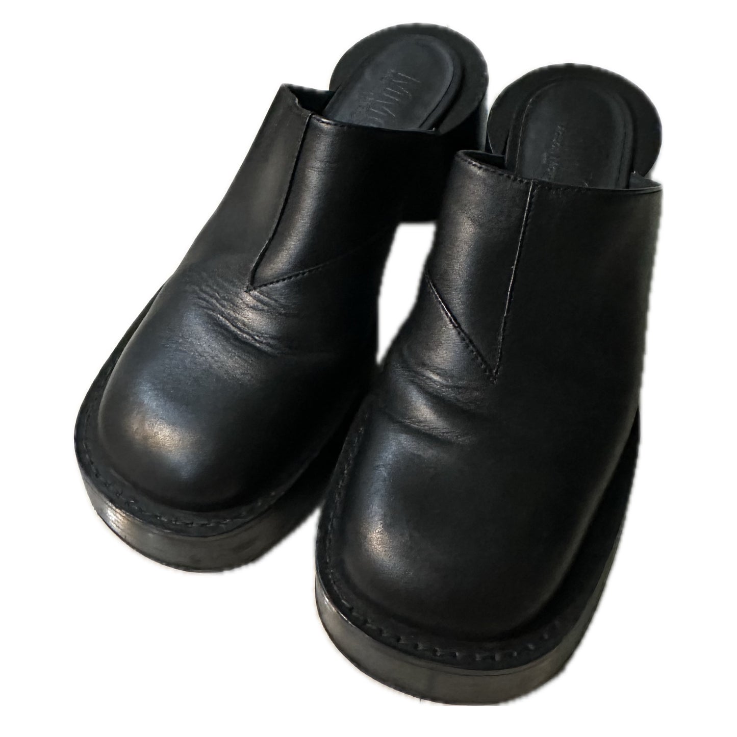 MM6 Maison Margiela Round Toe Platform Mules