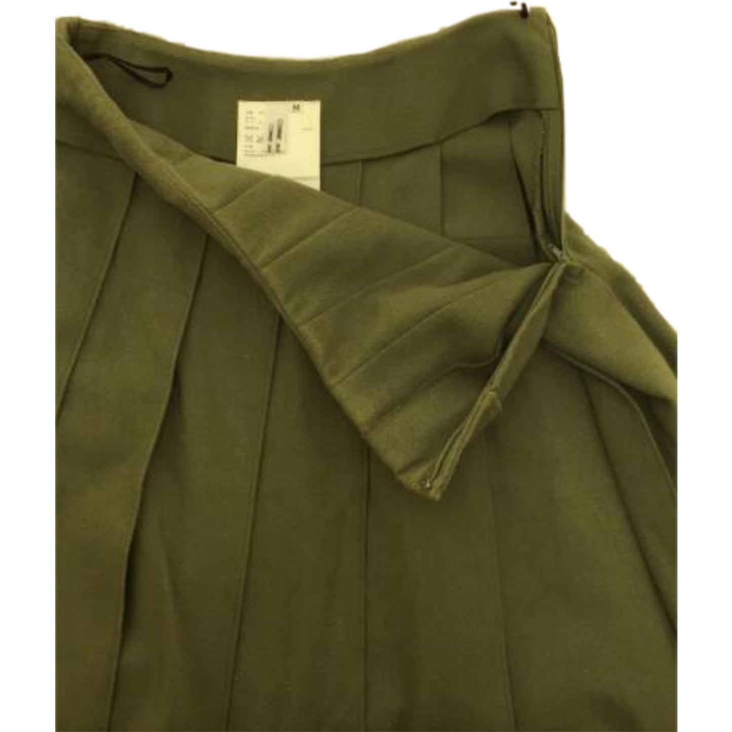 Comme Des Garcons Fold Down Waist Pleated Midi Skirt