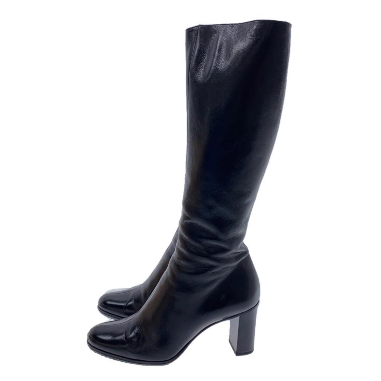 Gucci Silver Metal Logo Right Knee High boots sz37.5