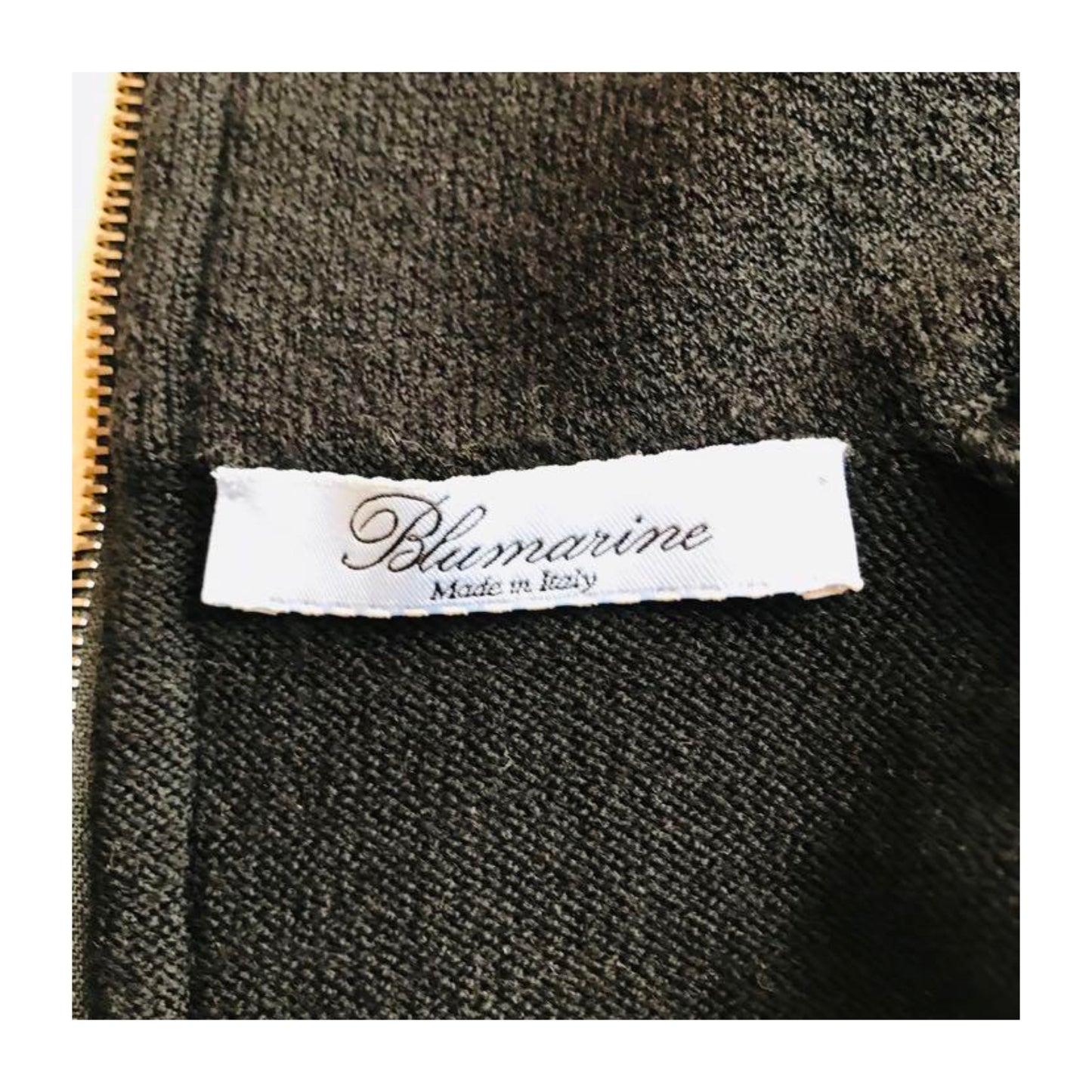 Blumarine Back Zipper High Neck Wool Knit Jacket