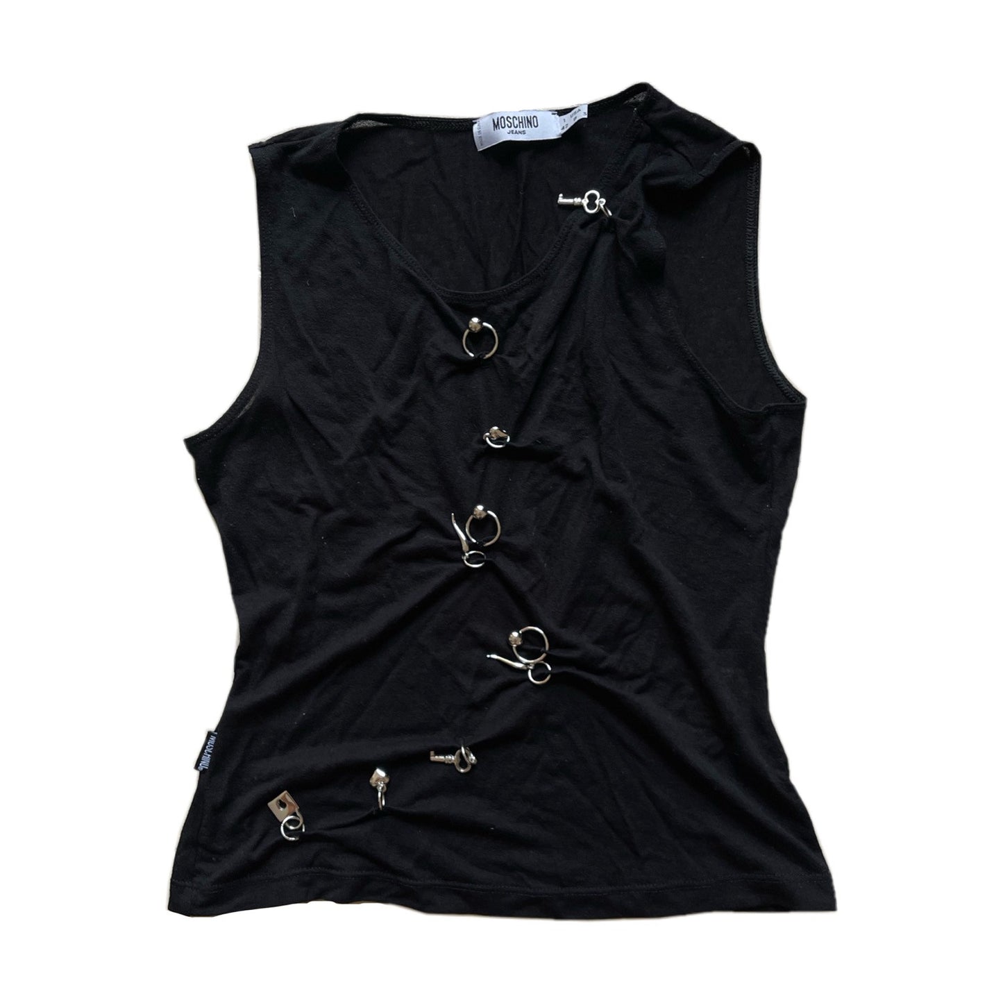 Moschino Black Piercing Tank Top