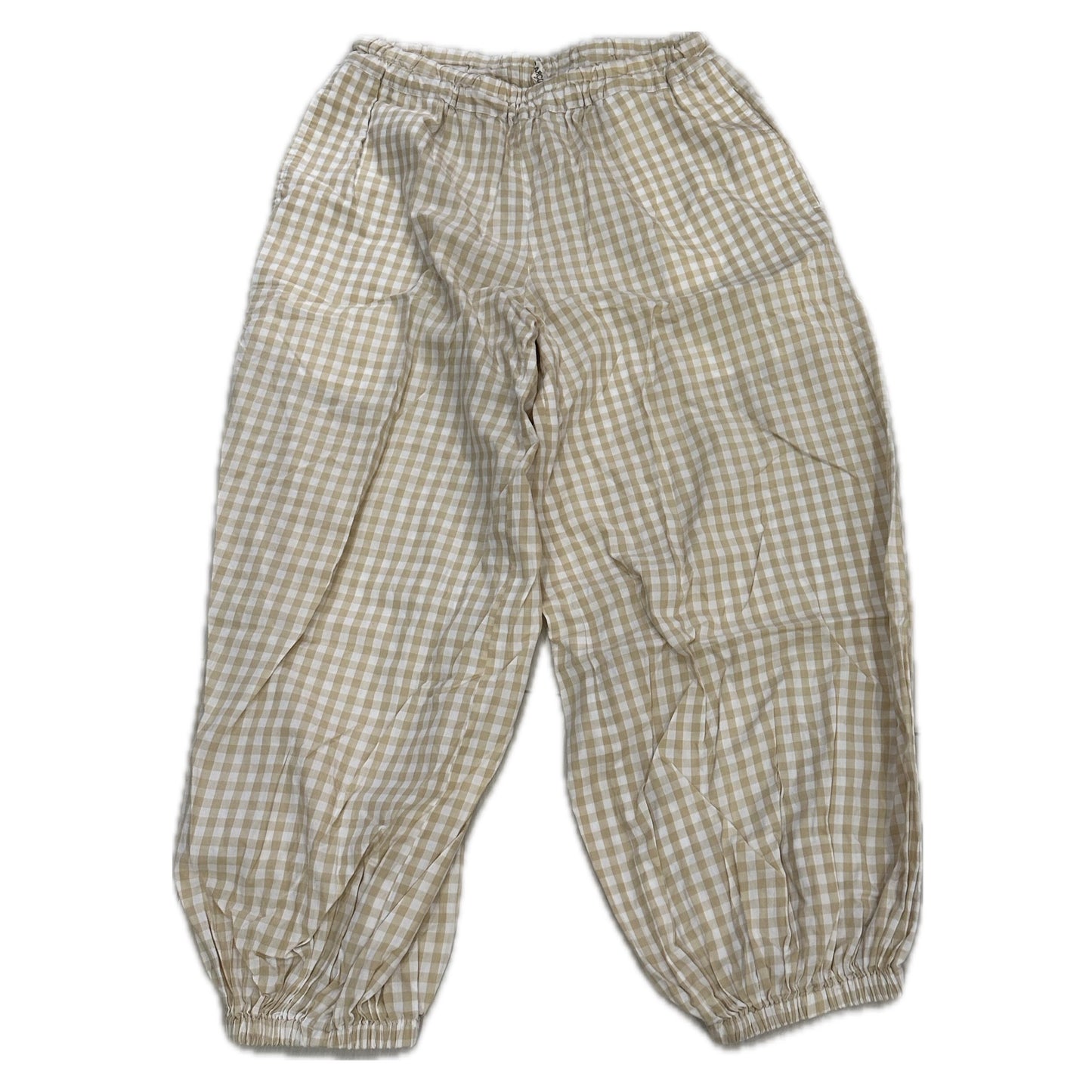Comme Des Garcons Gingham Checkered Elastic Jogger Pants