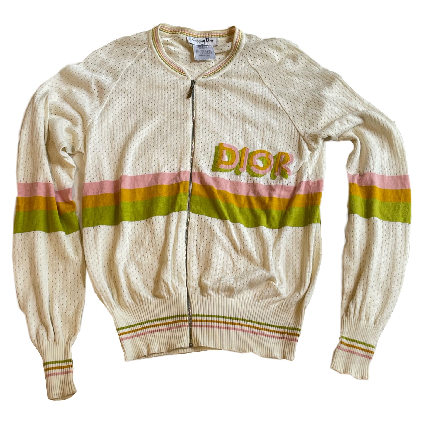Christian Dior Perforated College Comic Logo Jacket