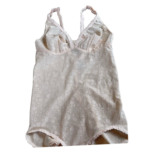 Christian Dior Logo Sheer Lingerie Bodysuit