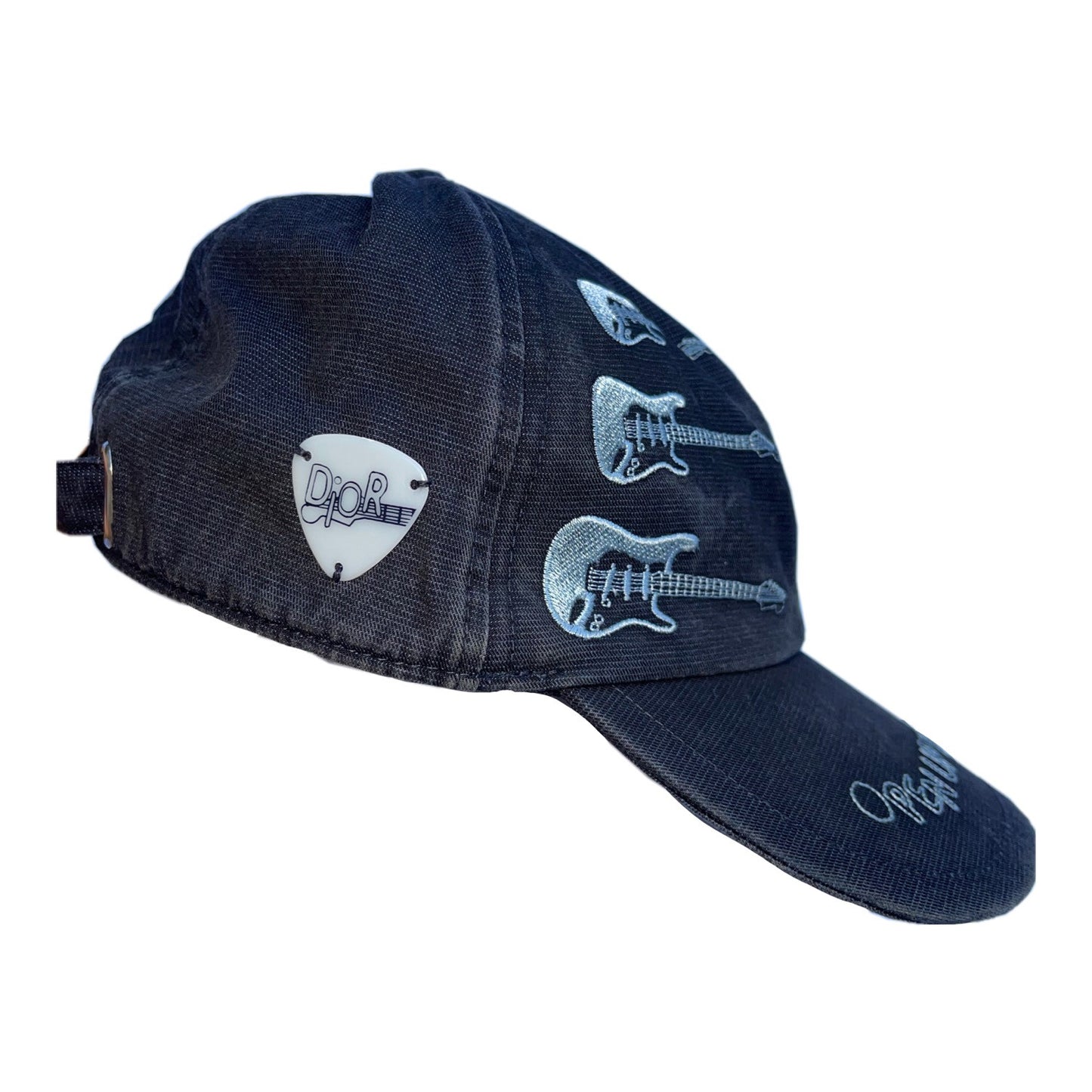 Christian Dior Open Up Your Eyes Guitar Denim Baseball Cap