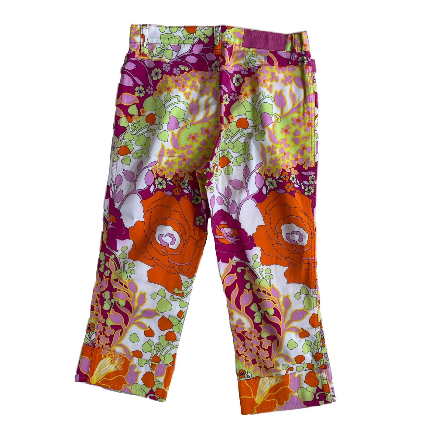 Moschino Jeans Floral Vibrant Capri Pants