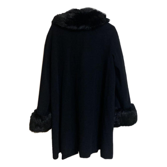 Christian Dior Fur Trim Wool Coat