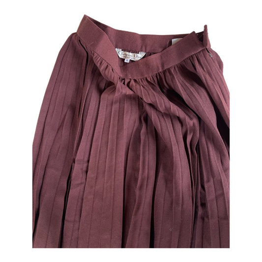Christian Dior Pret A Porter Pleated Midi Skirt