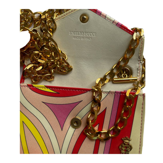 Emilio Pucci Mini Vinyl Chain Pouchette