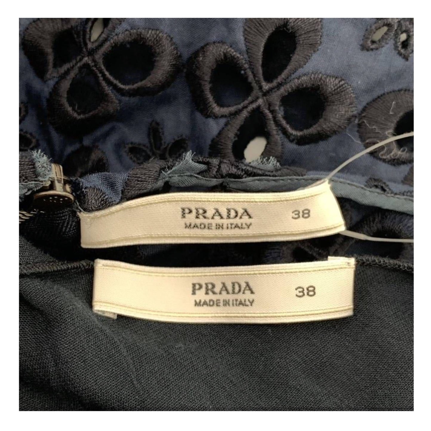 Prada Floral Lace Scoop Neck Sless Mini Dress w Slip