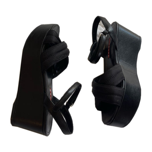Prada Sport Criss Cross Wedges
