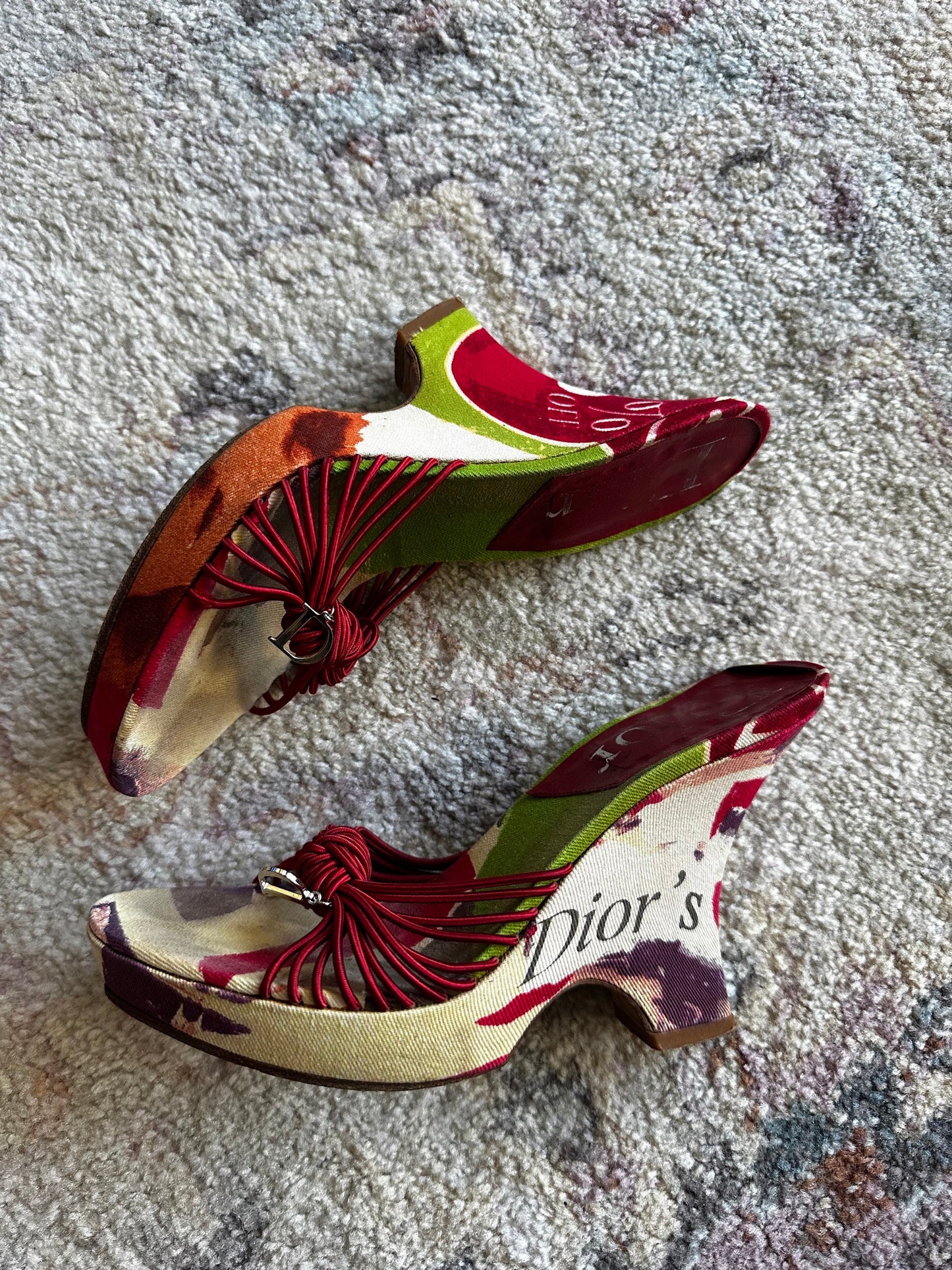 Christian Dior John Galliano Era Charm Wedge Heels