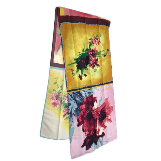 Jean Paul Gaultier Femme Floral Tile Print Sless Tank w Matching Scarf