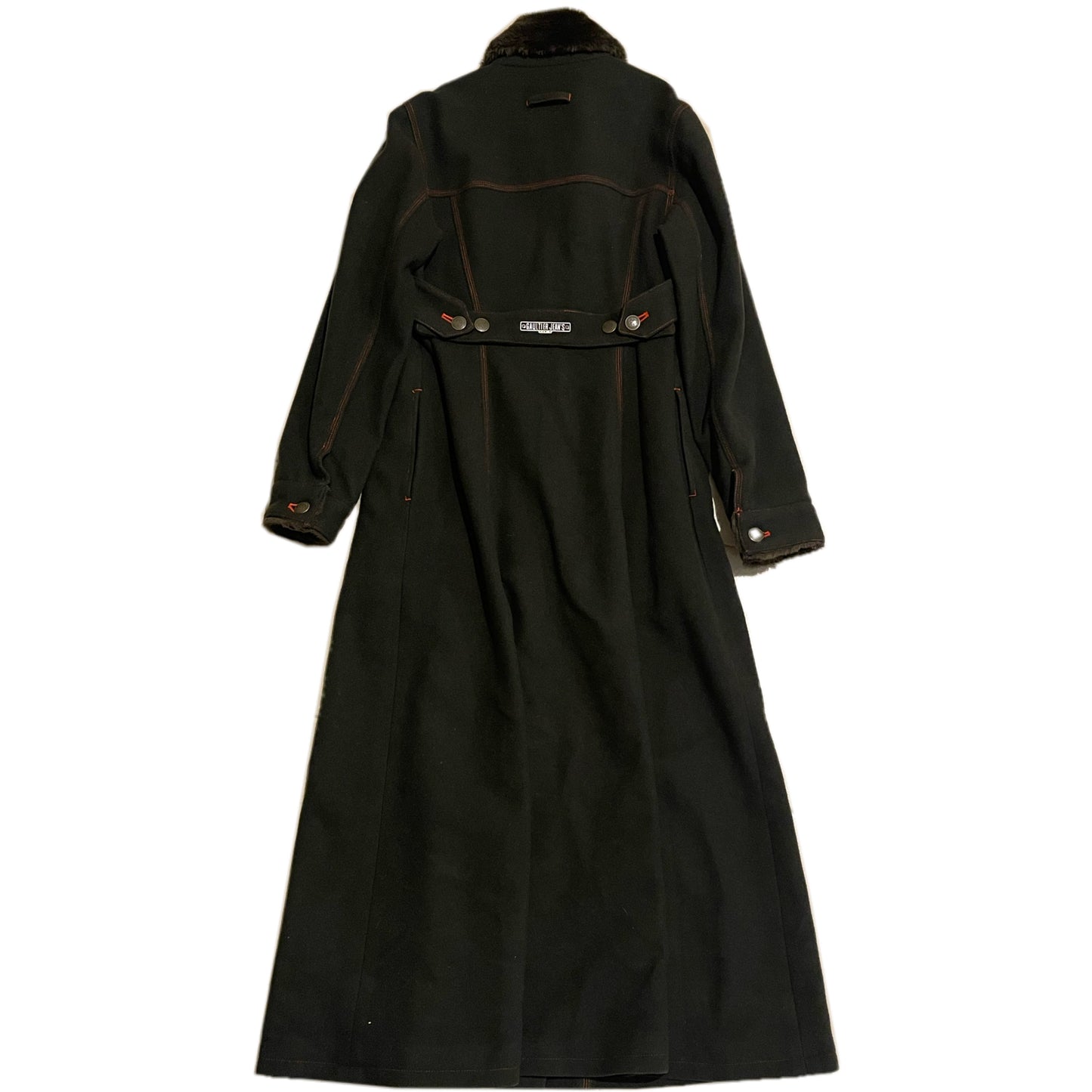 Jean Paul Gaultier Maxi Military Fur Button Coat