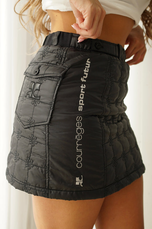 Courreges Mini Nylon Puffer Quilted Skirt