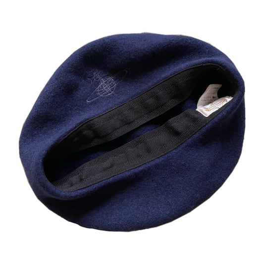 Vivienne Westwood Felt Orbit Logo Beret