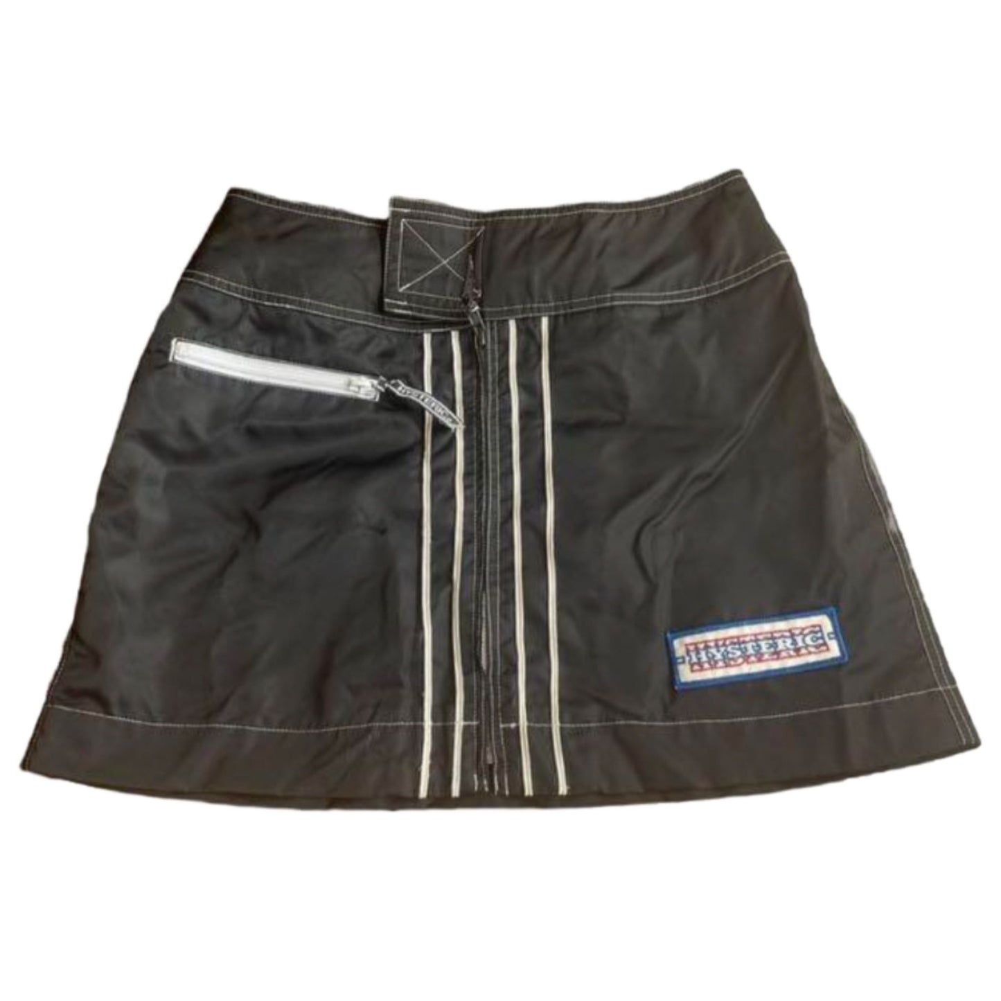 Hysteric Glamour Nylon Mini Zip Velcro Belt Skirt