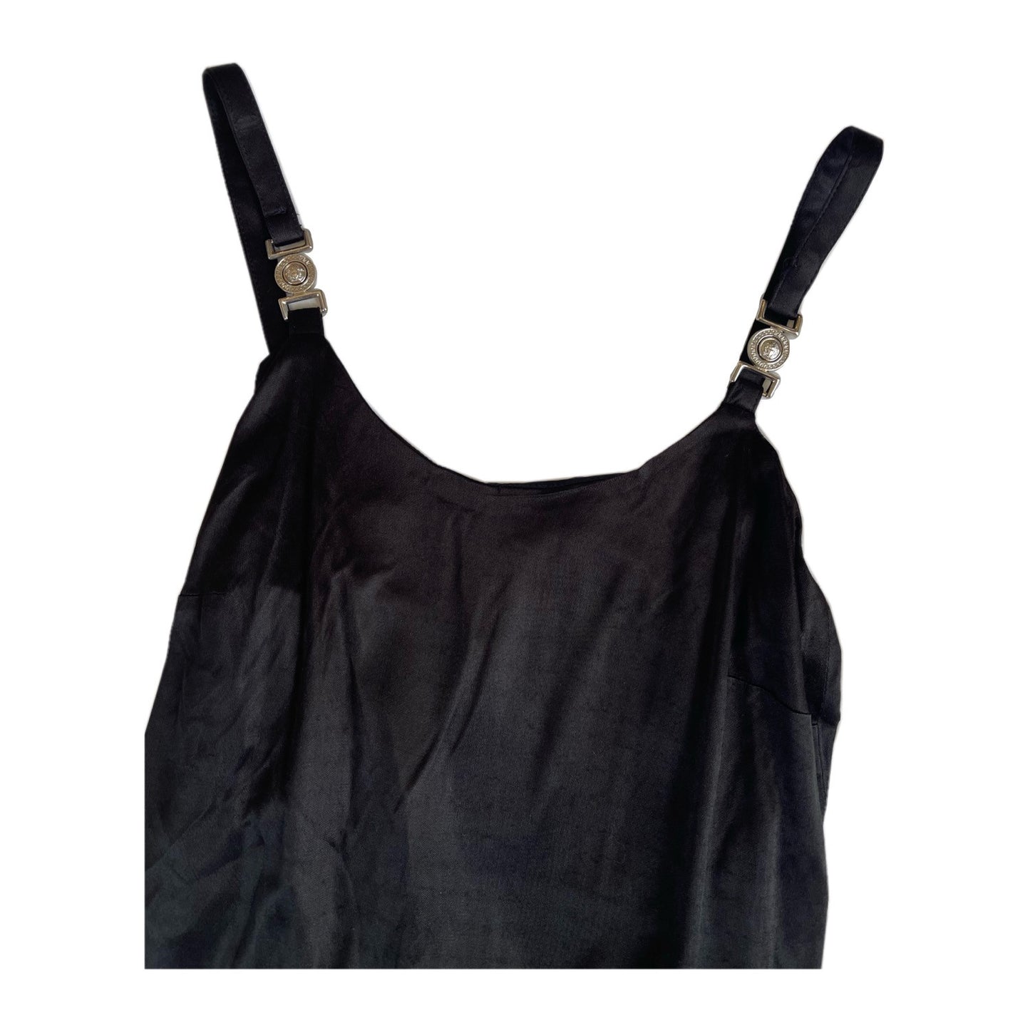 Versace Jeans Couture Mini Dress W Metal Medusa Straps