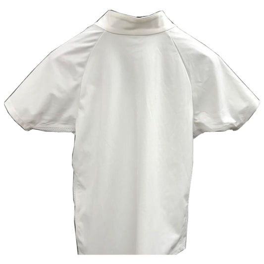 Courreges Golf 1/4 Zip SS Logo Trim Polo Top