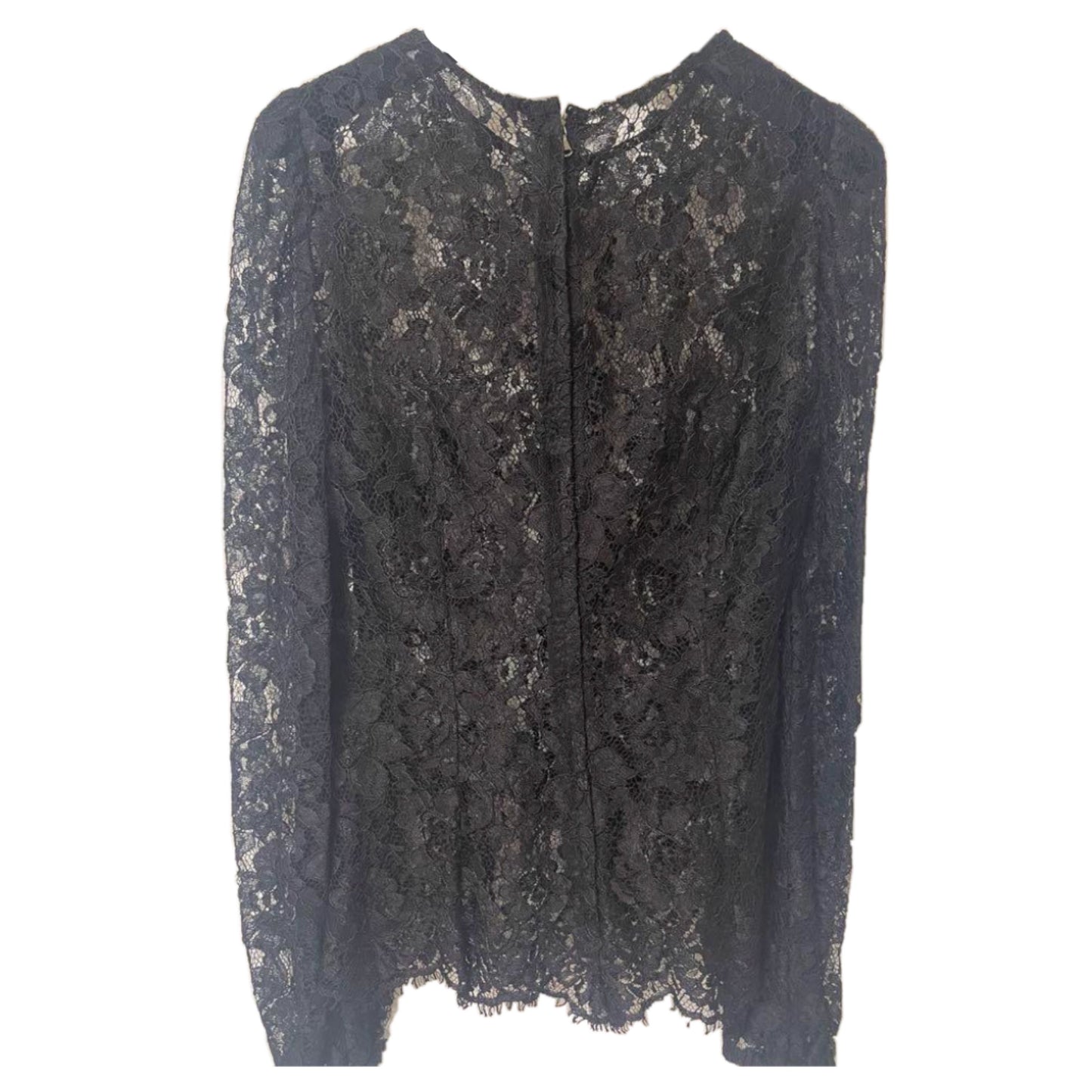 Dolce & Gabbana Lace Keyhole LS Blouse