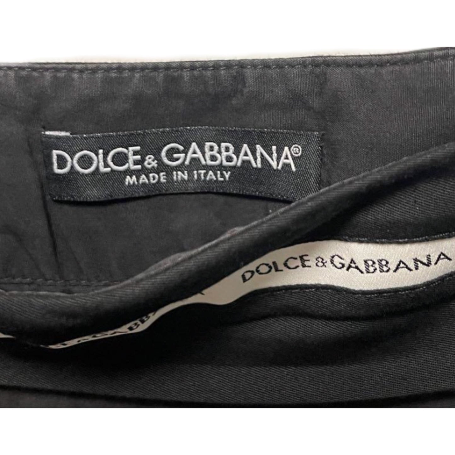 Dolce & Gabbana Waist Logo Band Assymetrical Flare Skirt