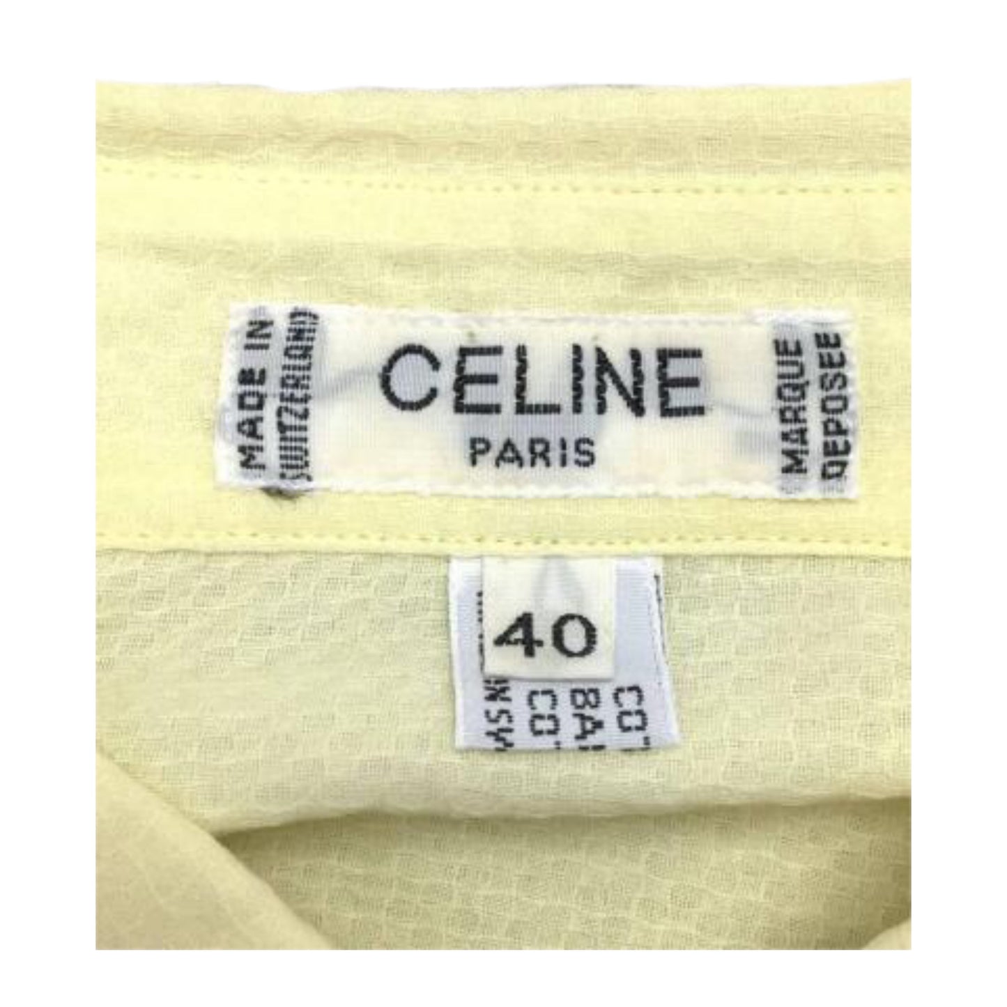 Celine Cotton Logo Pocket LS Blouse