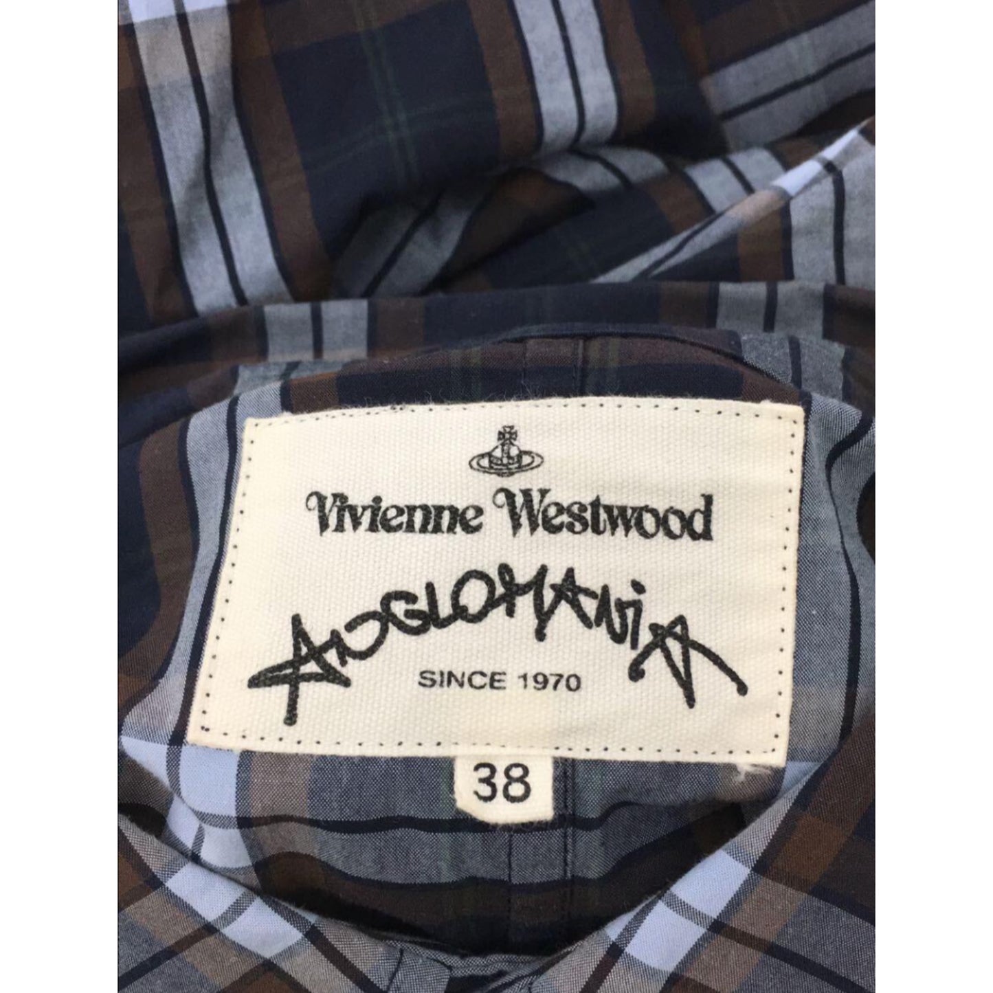 Vivienne Westwood Anglomania Plaid Oversized SS Shirt Dress