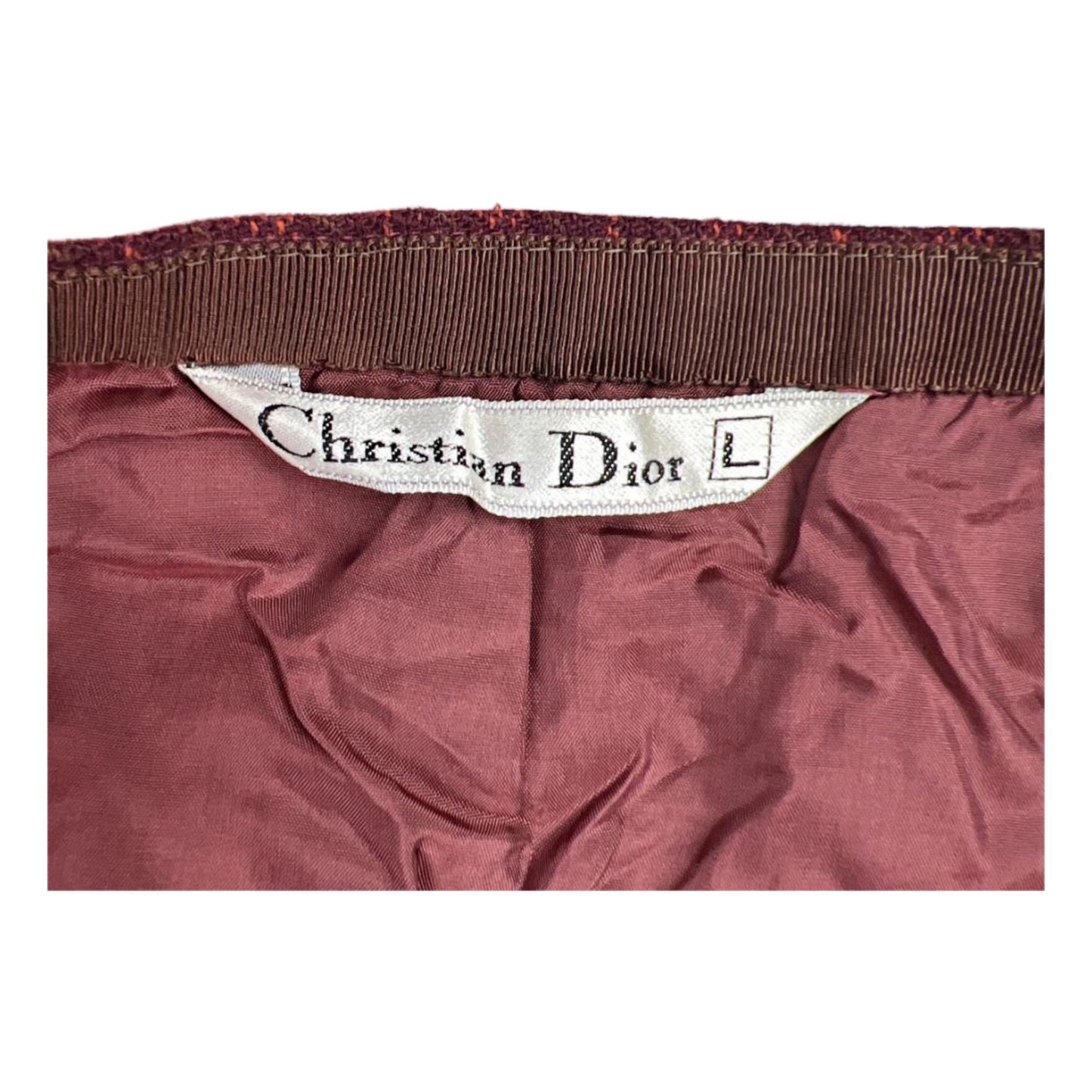 Christian Dior Checkered Pocket Midi Skirt