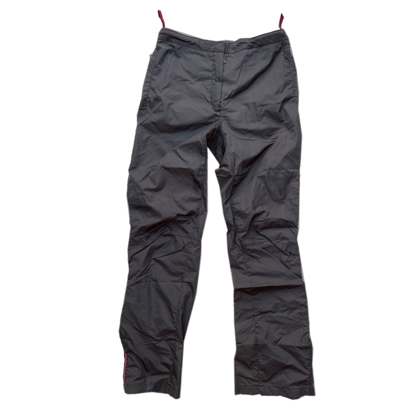 Prada Nylon Charcoal Adjustable Cuff Track Pants