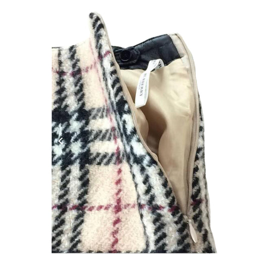 Burberry London Nova Check Wool Mini A Line Skirt