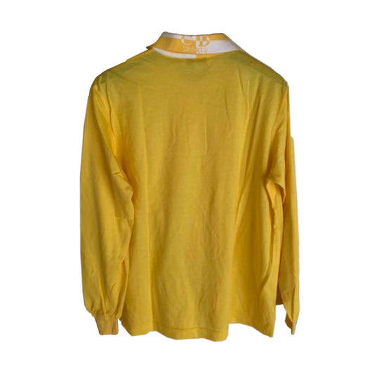Christian Dior Sports Long Sleeve Yellow/White Polo