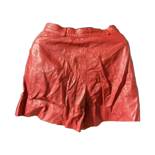 Yves Saint Laurent Leather High Waist Shorts