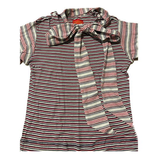 Vivienne Westwood Red Label Stripe Keyhole Shoulder LS Tie Top