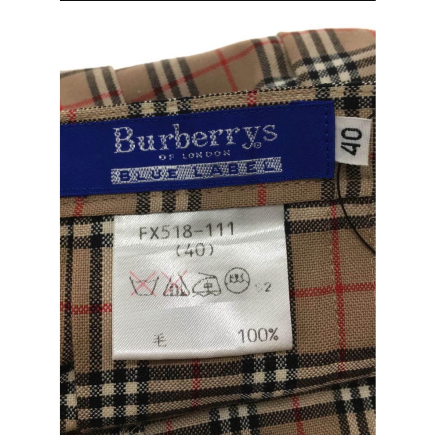 Burberry Blue Label London Nova Check Pleated Mini Skirt