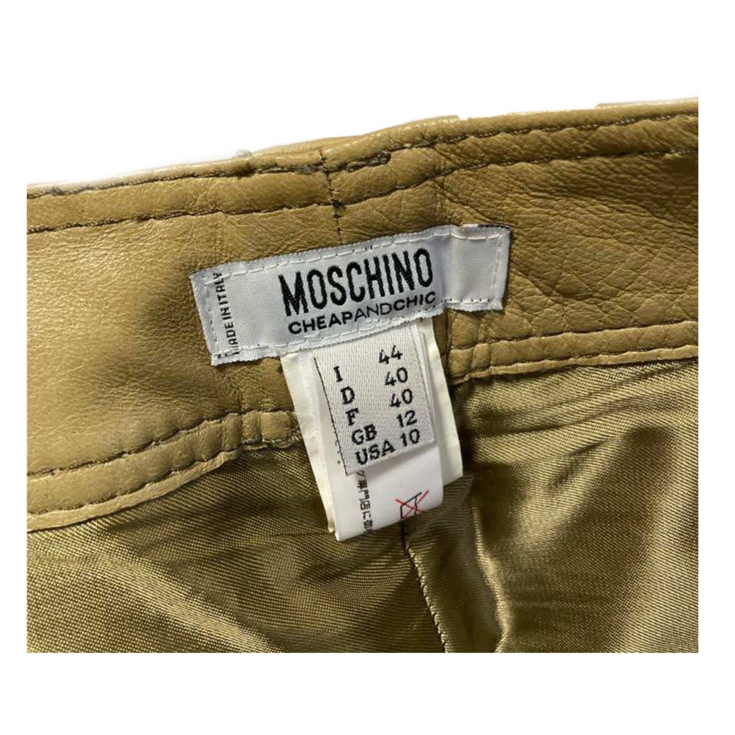 Moschino Cheap And Chic Leather Cargo Pants
